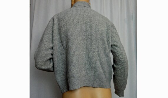 Lord & Taylor Gray Cashmere Vintage 1960s Sweater… - image 4