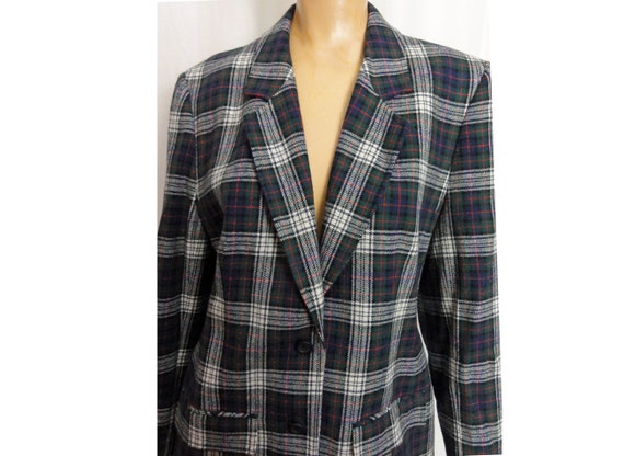 Pendleton Bold Tartan Plaid Wool Jacket Vintage 1… - image 3