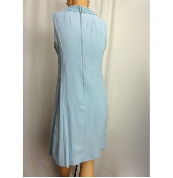 Mod 1960s Party Dress Two Piece Set Baby Blue A L… - image 6