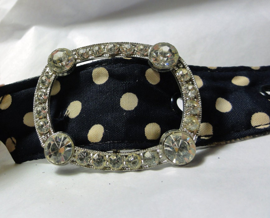 Vintage　1950s’ clear rhinestone buckle