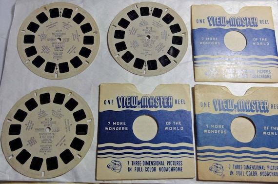 Vintage 1950s Viewmaster Reels 3 MOTHER GOOSE RHYMES MG1 MG2 MG3 Early  Sawyer's 1950 -  Canada
