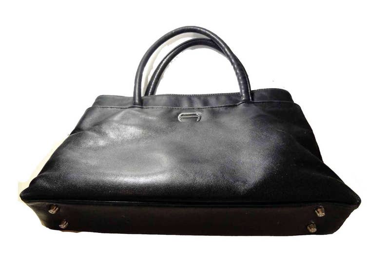 Etienne Aigner Black Handbag Vintage 60s Purse Genuine Leather | Etsy