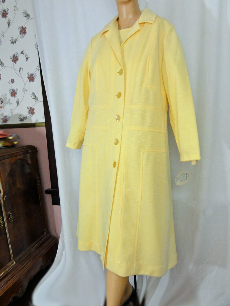Yellow Dress Suit Vintage 60s Dress and Coat/ Jacket NOS Two | Etsy
