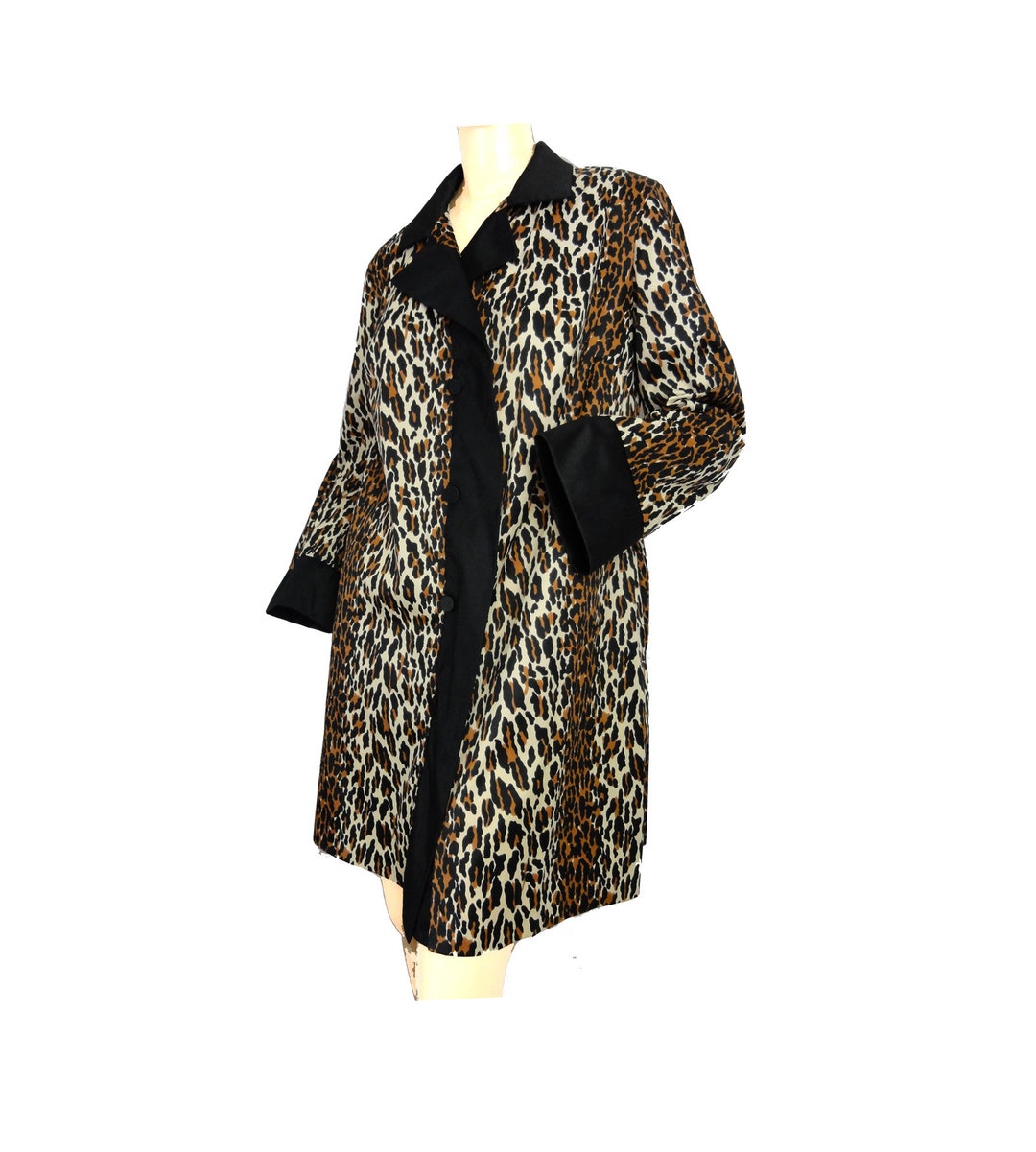 Vintage 50s Vanity Fair Robe Leopard Print Nylon Short - Etsy