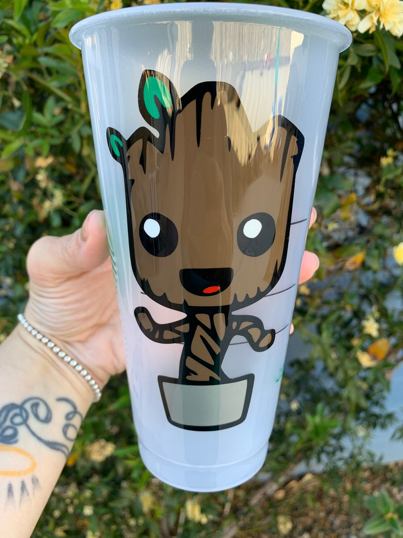 Groot Starbucks Cup Guardians of the Galaxy Cup Etsy