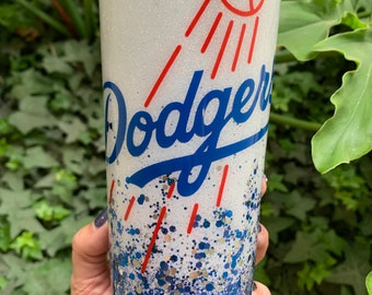 Dodger Glitter Cup, Dodgers Tumbler, Dodgers Glitter Tumbler