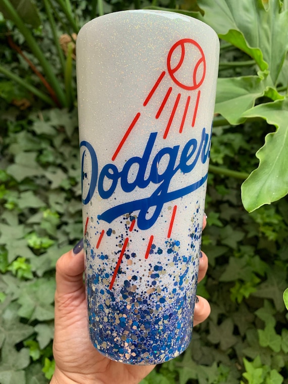 Dodger Glitter Cup, Dodgers Tumbler, Dodgers Glitter Tumbler 