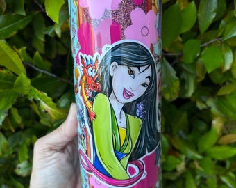 Princess Tumbler, Metal Tumbler, Mulan Cup