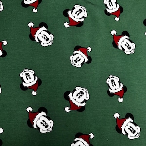 Christmas Fabric, Disney Christmas, Fabric for Crafts, Fabric for Sewing, Cotton Blend Fabric, Disney Fabric, Mickey Mouse Fabric