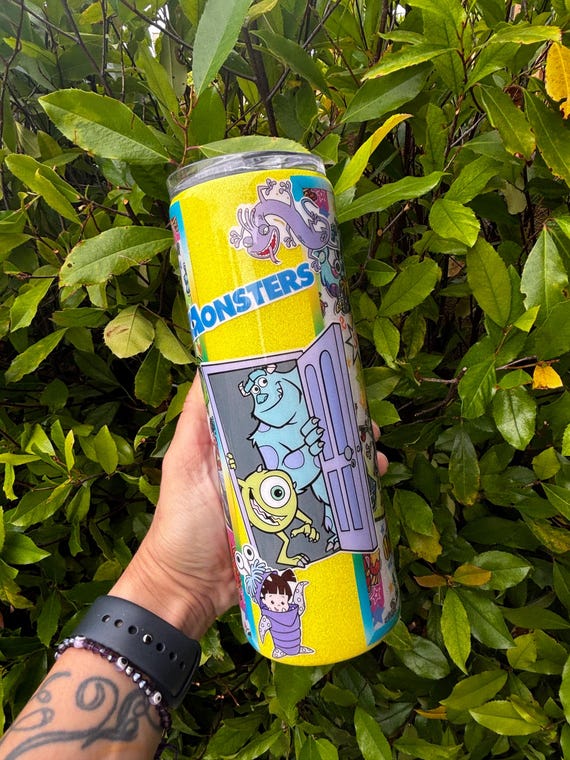 Monsters Inc, Metal Tumbler, Theme Park Tumbler, Snack Cup,