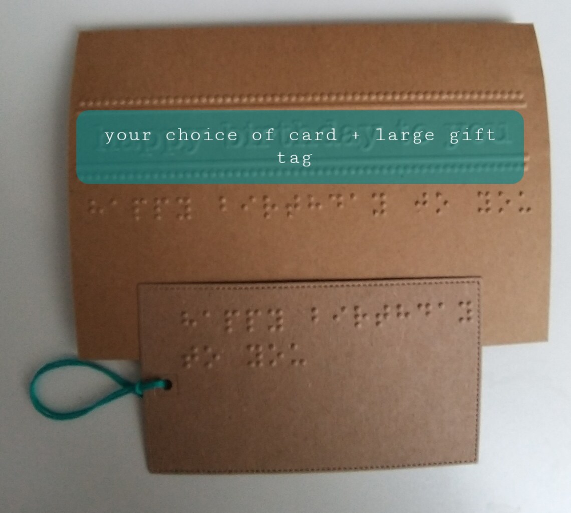 Personalised Braille tactile greetings birthday card blind and Etsy