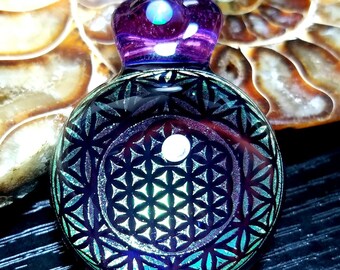 Sacred Geometry Dichroic Glass Pendant