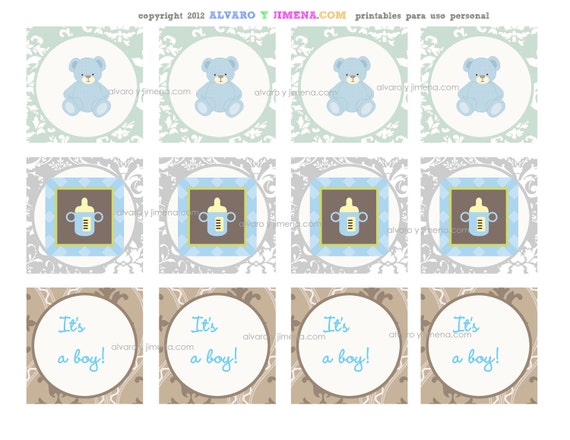 Items similar to It's a boy Cupcake Toppers-digital file, PRINTABLE ...