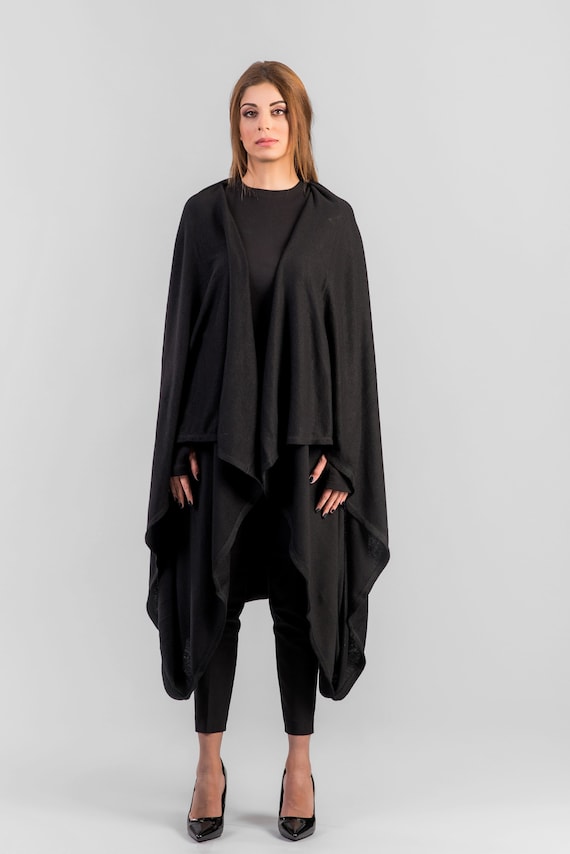 long cape cardigan