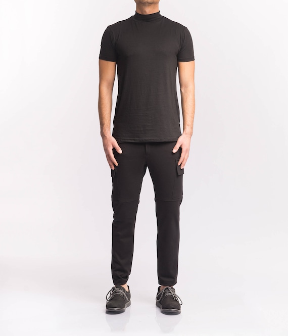 black tight cargo pants