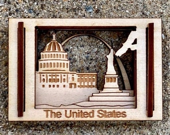 United States - Miniature Matchbox Scene