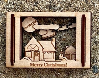 Merry Christmas - Miniature Matchbox Scene