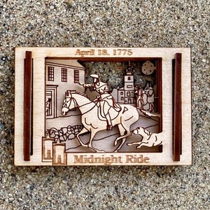 Paul Revere's Midnight Ride - Miniature Matchbox Scene