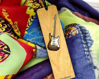 Wooden Bookmark - Jimi Hendrix Guitar