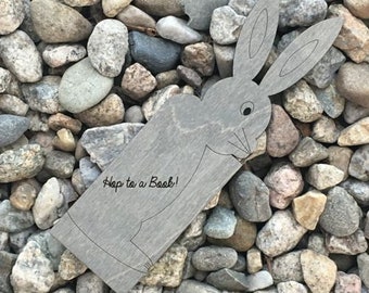 Etched Baltic Birch Bunny Bookmark - Made in USA