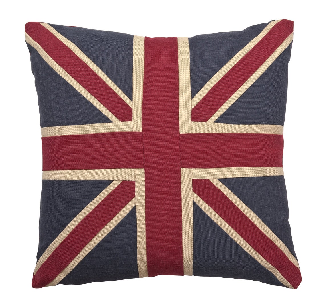 Luxury hand made in the UK Union Jack themed cushions in Etsy