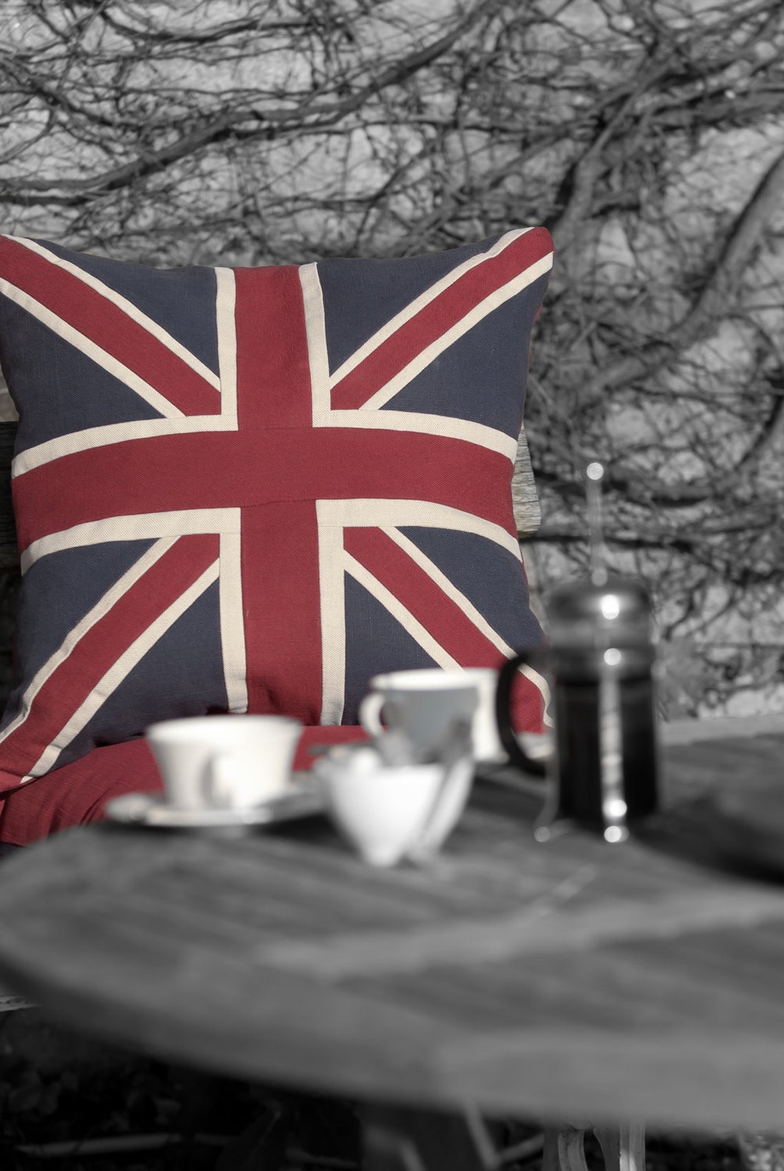 Luxury hand made in the UK Union Jack themed cushions in Etsy