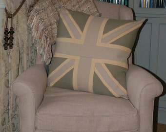 Handmade Union Jack Cushion, Patchwork Cushion, Peak District Design