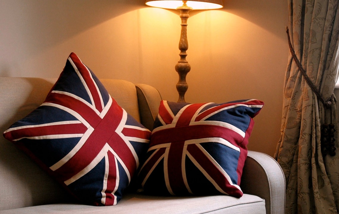 Luxury hand made in the UK Union Jack themed cushions in Etsy