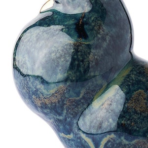 Skulptur Taube blaugrau