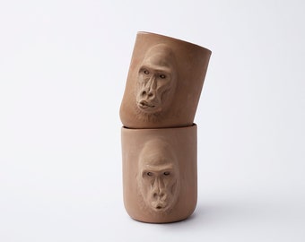 Gorilla handmade mug