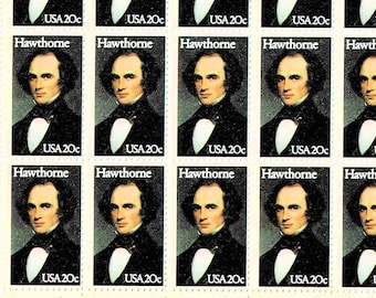 NATHANIEL HAWTHORNE STAMPS, Collectible Mint Sheet, 1983