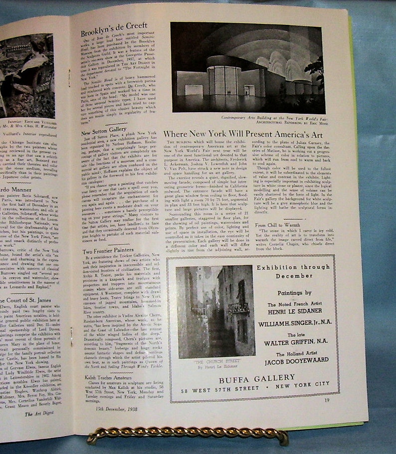 ART DIGEST Lot 0f 6 Issues, Dec 1938, Jan 1939, Mar April and Nov 1940