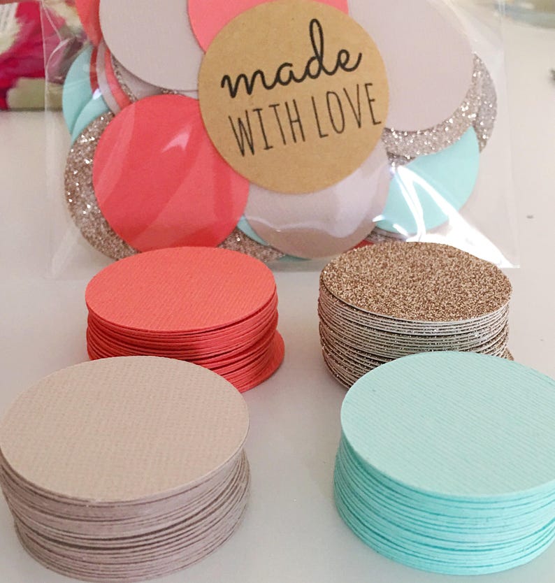 Birthday Confetti Table Confetti Party Decoration Coral Etsy