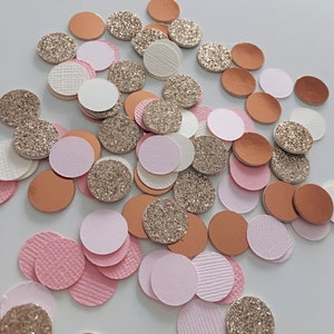 Rose Gold Glitter Confetti, Pink & Gold Party Decorations