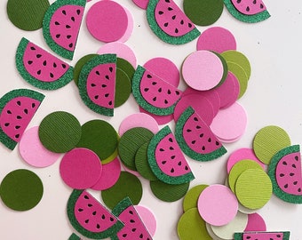 Watermelon confetti, one in a melon party, watermelon party decoration, tropical party