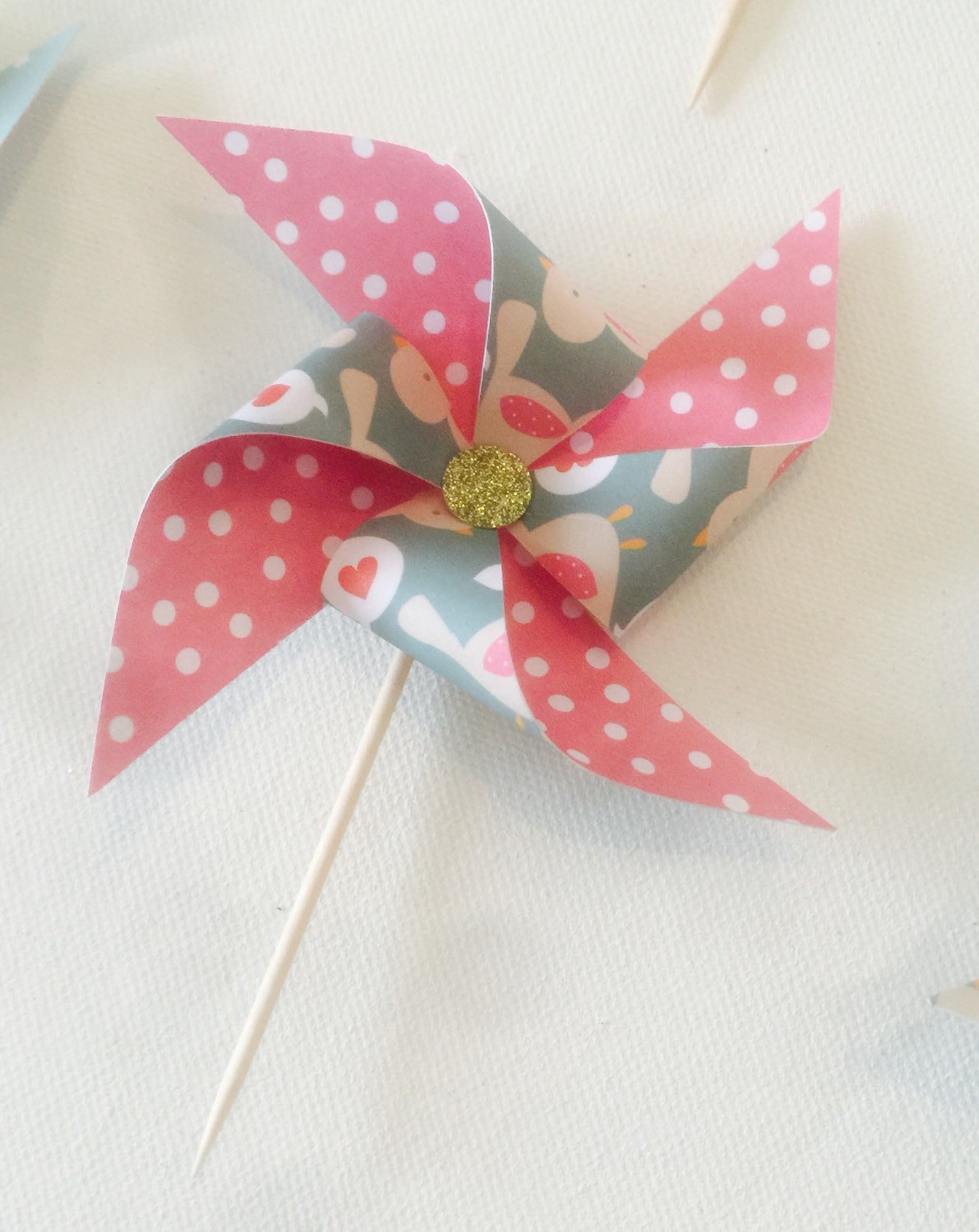 Mini Paper Pinwheel/windmill Cake Toppers. Bridal Shower Baby - Etsy UK