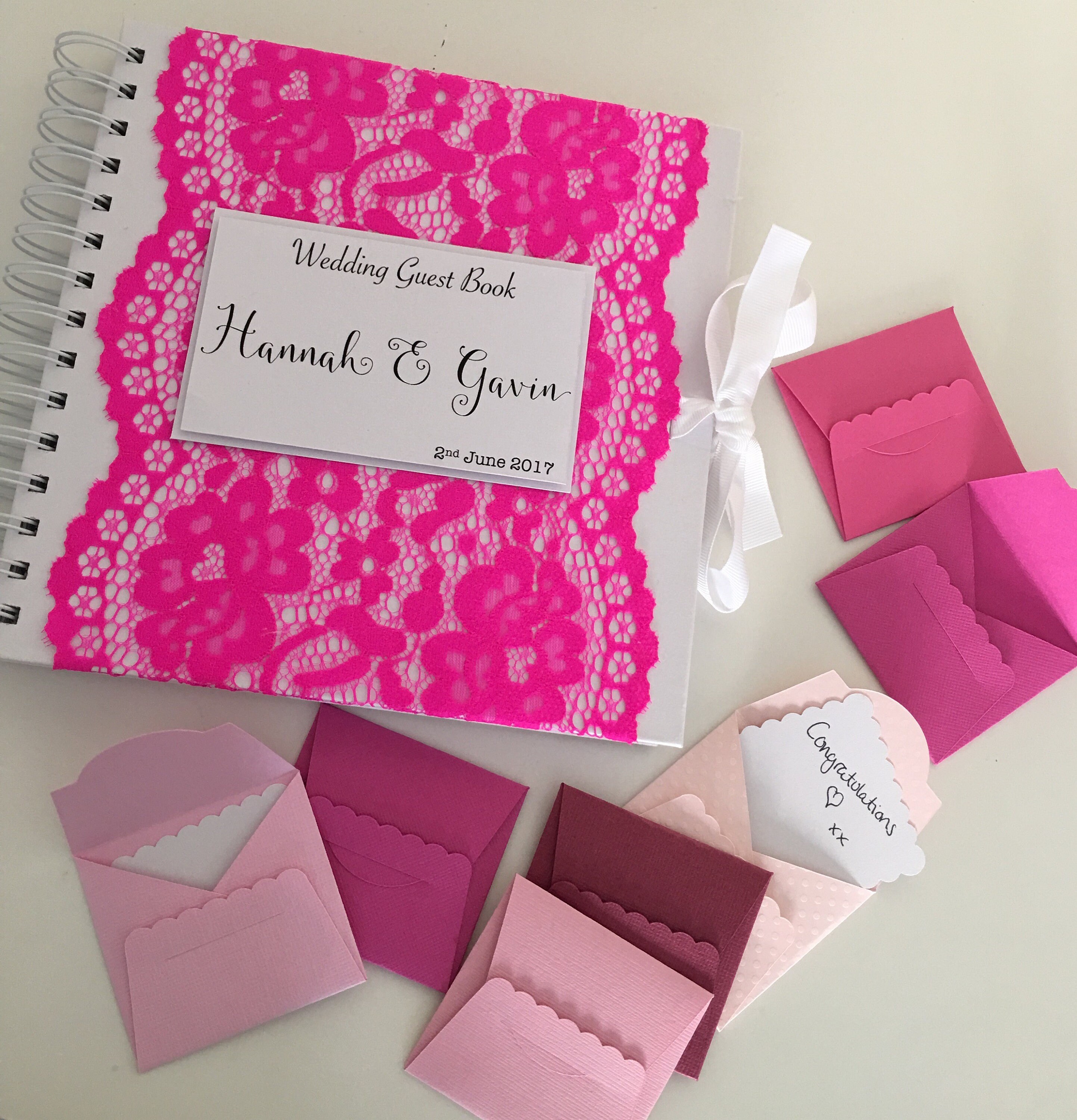 Mini envelope Wedding guest book personalised guest book Etsy