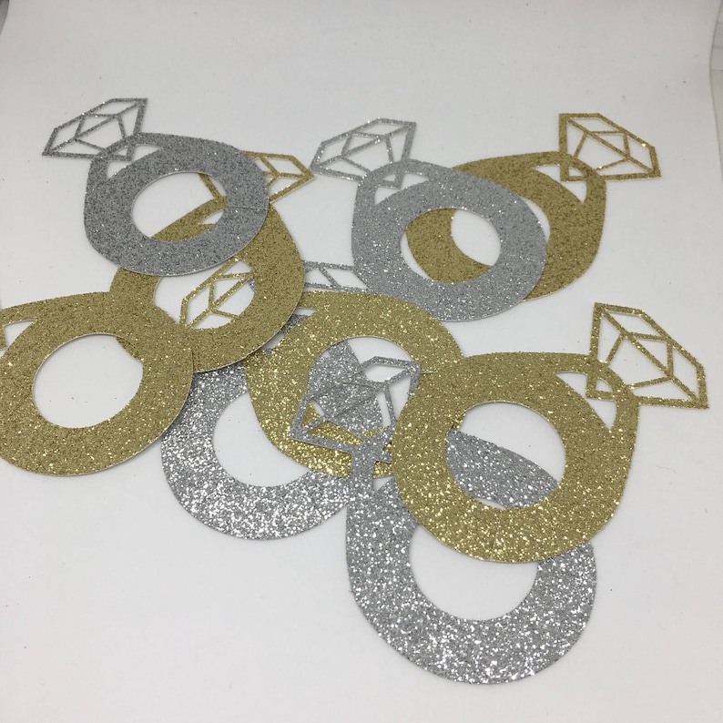 Engagement Ring Wine Glass Markers set of 20 Wedding | Etsy