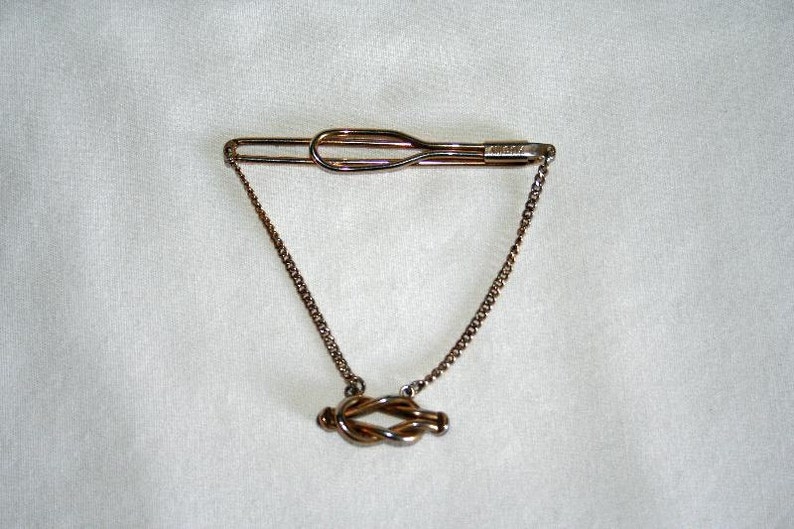 Vintage Swank Tie Bar with red accents