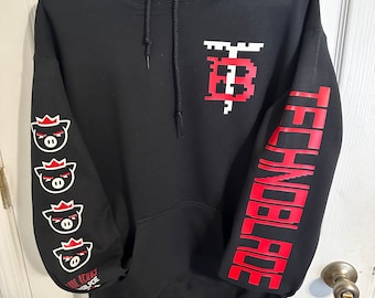Technoblade Black Hoodie: Fleece Lined