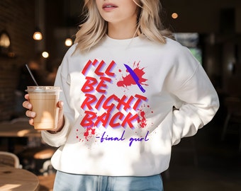 Maglione regalo per fan di film spaventosi, maglione regalo per feste di Halloween, regalo per amici spettrali, maglione con curiosità sui film spaventosi, regalo per colleghi spettrali