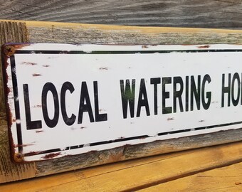 Watering Hole Sign Etsy