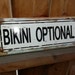 Bikini Optional Metal Street Sign Reclaimed Wood Frame FREE SHIPPING - Etsy