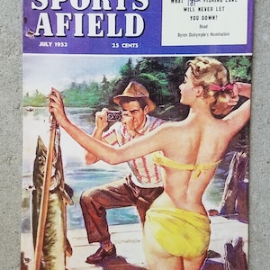 Vintage Sports Afield Magazine Cover Metal Sign Reproduction