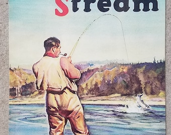 Vintage Field and Stream Magazine Cover Metal Sign Reproduction 