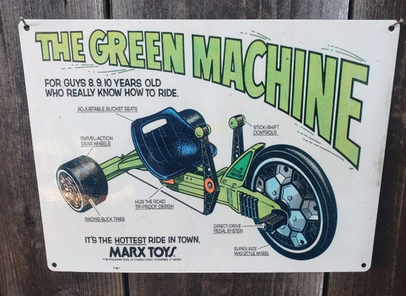 The Green Machine Metal Sign Reproduction Ad FREE SHIPPING Etsy