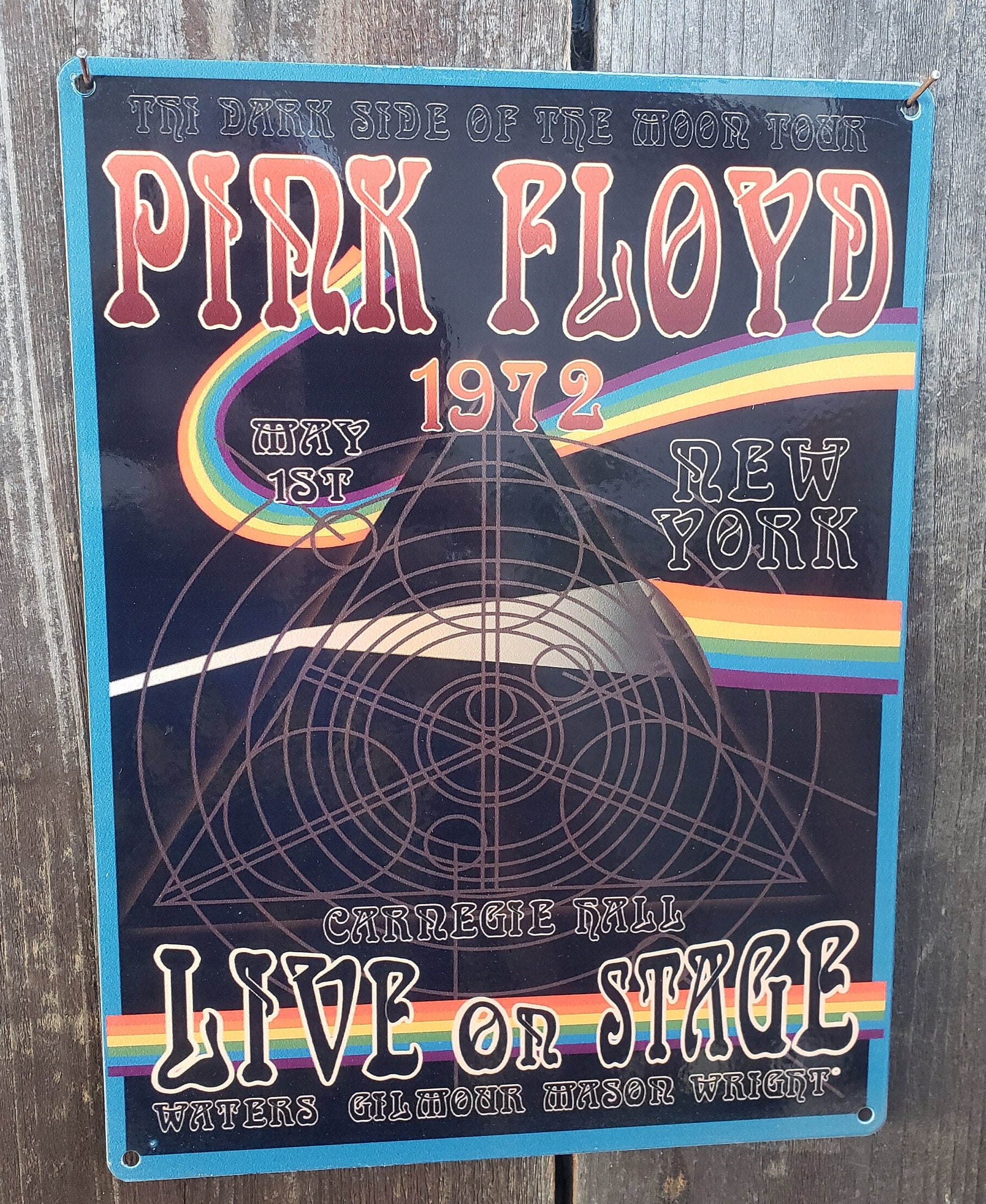 Pink Floyd Dark Side Concert Poster Metal Sign Reproduction FREE