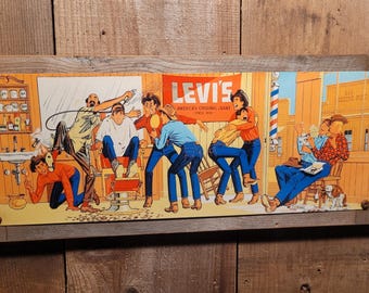 Levi's Denim Jeans LED (faux) Neon Illuminated Light-up Large