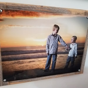 Custom Photo Metal Print Mounted On Reclaimed Wood Frame PERFECT GIFT!