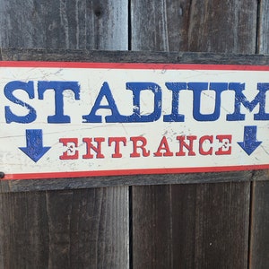 Vintage Stadium Entrance Metal Sign Sports Decor Football Baseball Basketball FREE SHIPPING